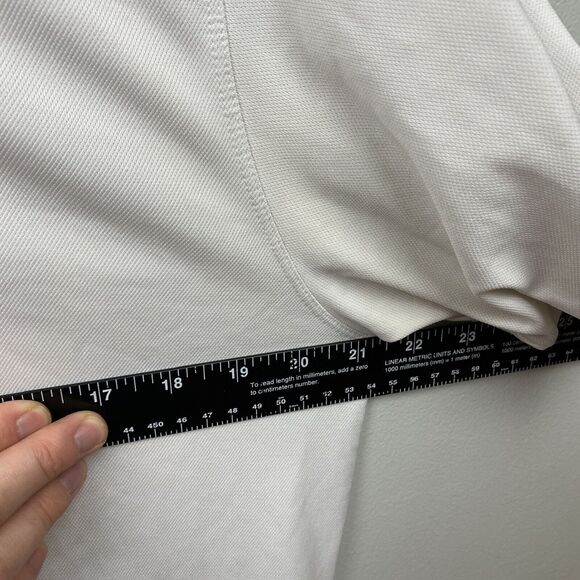 Nike Golf Men Polo Shirt Medium M White Logo Embroidered Short Sleeve Dri Fit UV - Picture 8 of 10